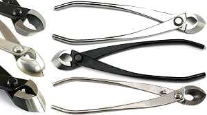 Bonsai concave cutter - versions: normal, straight concave pliers in black and stainless steel as well as round head concave cutter
