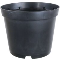 Plant container 23x23x18cm black round plastic 5l