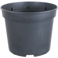Plant container 18x18x14cm black round plastic 2.5l