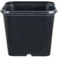 Pot de culture 9x9x8cm noir carré plastique 0.48l