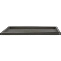 Drip tray for bonsai pots 34x24x2cm dark brown rectangular plastic