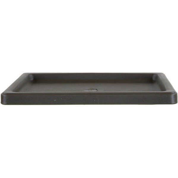 Drip tray for bonsai pots 22x16x2cm dark brown rectangular plastic