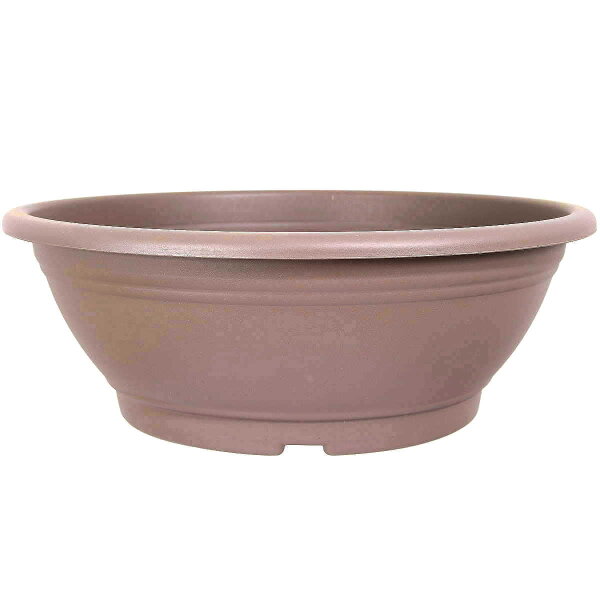 Bonsai pot 50x50x18cm light-brown round plastic