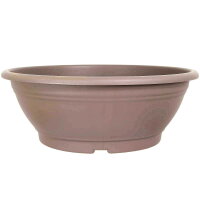Bonsai pot 45x45x16.5cm light-brown round plastic