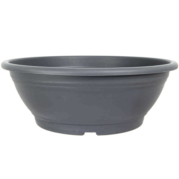 Pot à bonsaï 40x40x14.5cm gris rond plastique