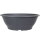 Bonsai pot 25x25x9cm grey round plastic