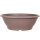 Bonsai pot 20x20x7cm light-brown round plastic