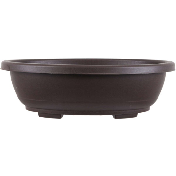 Bonsai pot 59.5x45.5x18cm dark brown oval plastic