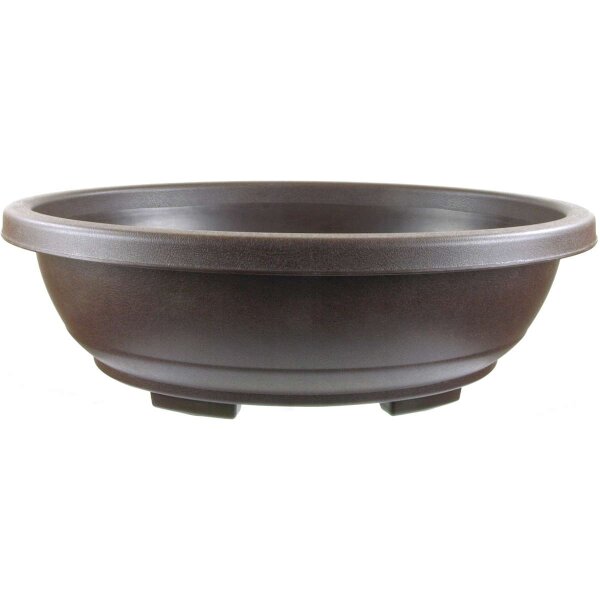 Bonsai pot 53.6x41.3x16.5cm dark brown oval plastic