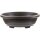 Bonsai pot 36.6x29.2x11.8cm dark brown oval plastic