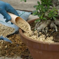 Pelle &agrave; terre pour rempotage bonsa&iuml;, petite mod&egrave;le, plastique
