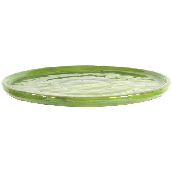 Drip tray for bonsai pots 28x28x1.5cm light green round