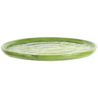 Drip tray for bonsai pots 28x28x1.5cm light green round
