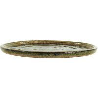 Drip tray for bonsai pots 28x28x1.5cm beige-brown round...