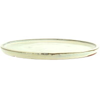 Drip tray for bonsai pots 22.5x22.5x1.5cm white round glaced