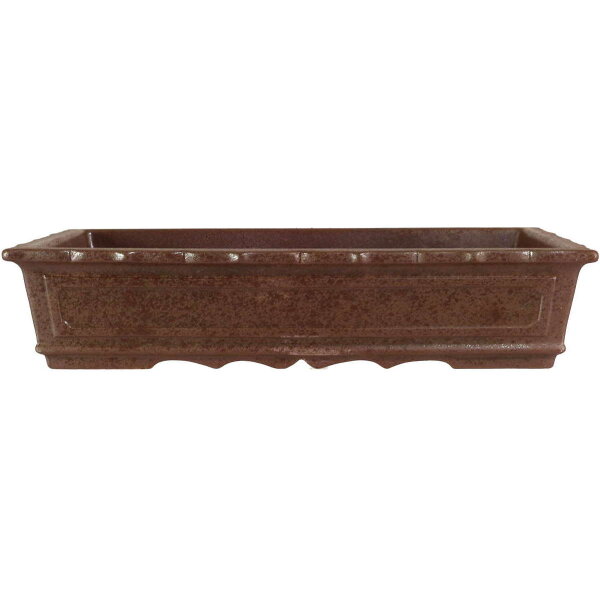Bonsai pot 31x22.5x6.5cm dark-brown rectangular unglaced