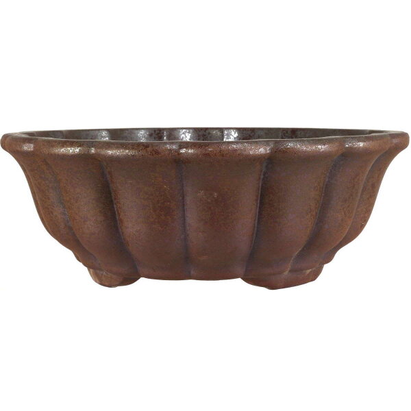 Bonsai pot 30x30x10.5cm dark-brown round unglaced