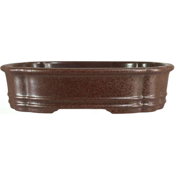 Bonsai pot 26x20x6.5cm dark-brown rectangular unglaced