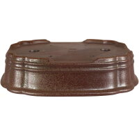 Bonsai pot 26x20x6.5cm dark-brown rectangular unglaced