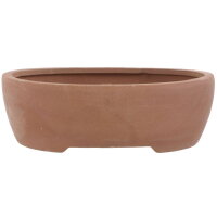 Bonsai pot 24x20x7.5cm brown oval unglaced