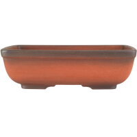 Bonsai pot 22x17.5x6.5cm antique-redbrown rectangular...