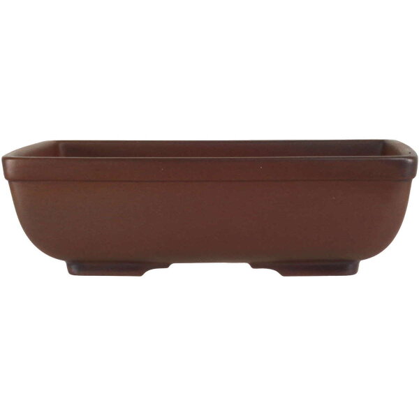 Bonsai pot 22x17.5x6.5cm antique-brown rectangular unglaced