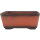 Bonsai pot 21x21x8.5cm antique-redbrown other shape unglaced