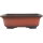 Bonsai pot 20.5x20.5x6.5cm antique-redbrown square unglaced