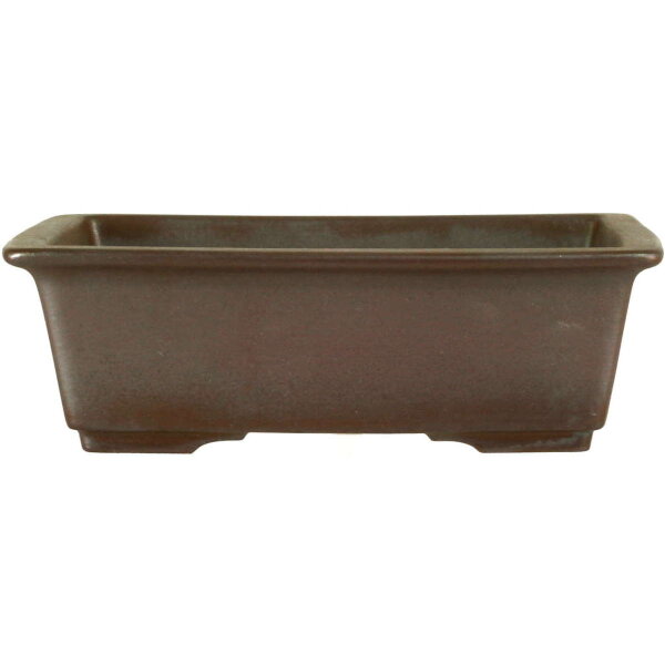 Bonsai pot 21x17x6.5cm dark-brown rectangular unglaced