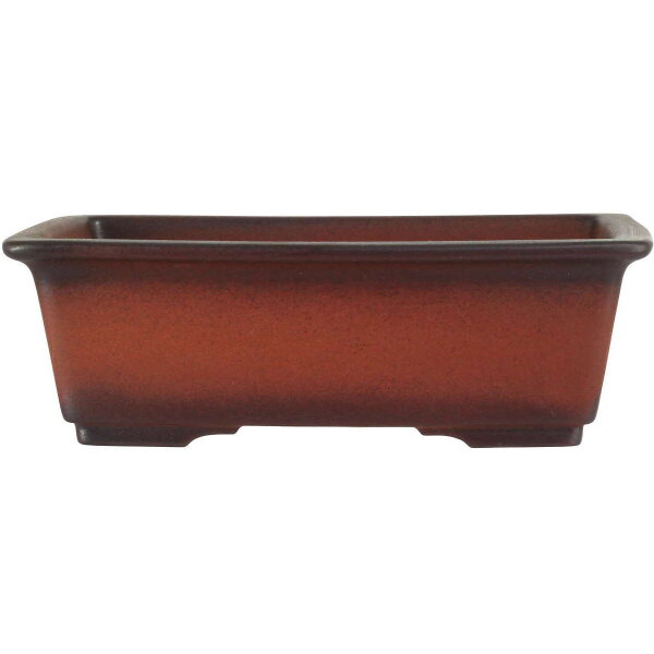 Bonsai pot 21x17x6.5cm antique-redbrown rectangular unglaced