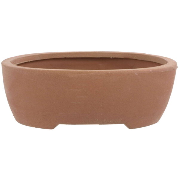 Bonsai pot 19.5x16x6.5cm brown oval unglaced