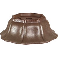 Bonsai pot 18x18x6cm dark-brown other shape unglaced