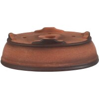 Bonsai pot 15x11x4.5cm antique-redbrown oval unglaced