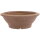 Bonsai pot 10.7x10.7x3.8cm brown round unglaced