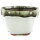 Bonsai pot 7.5x7.5x4.5cm white square glaced
