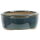 Bonsai pot 8.2x8.2x3.2cm bluegreen round glaced