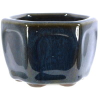 Bonsai pot 6.8x6.3x4.5cm dark-brown other shape glaced