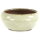 Bonsai pot 7x7x2.2cm beige round glaced