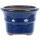 Pot à bonsaï 7x7x4.9cm bleu rond en grès émaillé