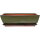Bonsai pot with drip tray 33.5x20.5x8.5cm green rectangular glaced