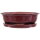 Bonsai pot with drip tray 25.5x20.5x7.5cm ruby other shape glaced