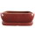 Bonsai pot with drip tray 25.5x19.5x8.5cm ruby rectangular glaced