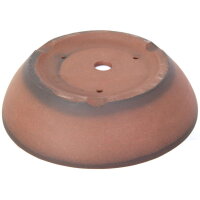 Bonsai pot 25x25x7cm antique-brown round unglaced