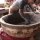 Bonsai pot 50x38x15cm antique-brown lotus Shape unglaced