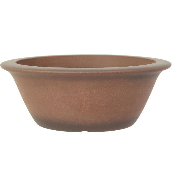 Bonsai pot 35x35x13cm antique-brown round unglaced