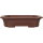 Bonsai pot 34x27.5x8.5cm brown rectangular unglaced