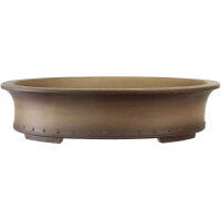 Bonsai pot 56x45.5x13cm antique-grey oval unglaced