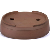 Bonsai pot 44x35.5x11cm antique-brown oval unglaced