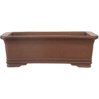 Bonsai pot 42x30x13.5cm antique-brown rectangular unglaced