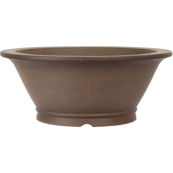 Bonsai pot 33.5x33.5x13cm antique-grey round unglaced